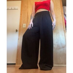 Cremieux Black Wide-Leg Pants